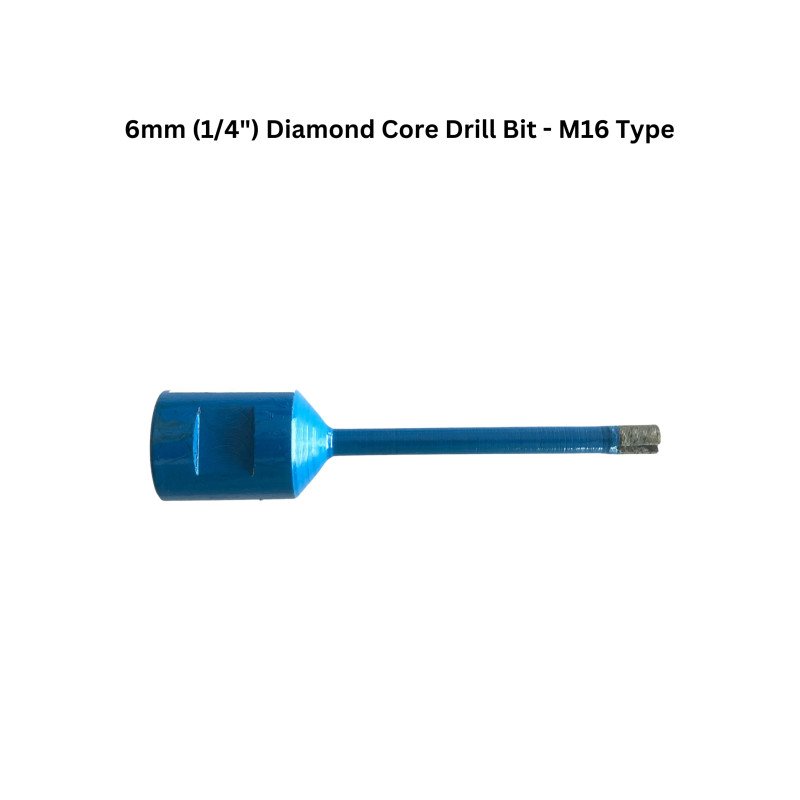 6mm (1/4") Diamond Core Drill Bit - M16 Type 6mm (1/4") Diamond Core Drill Bit - M16 Type