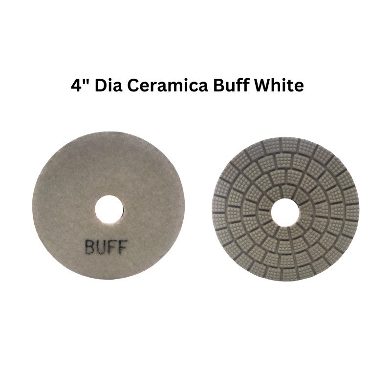 4" Dia Ceramica Buff White 4" Dia Ceramica Buff White